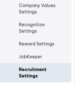Recruitment Settings